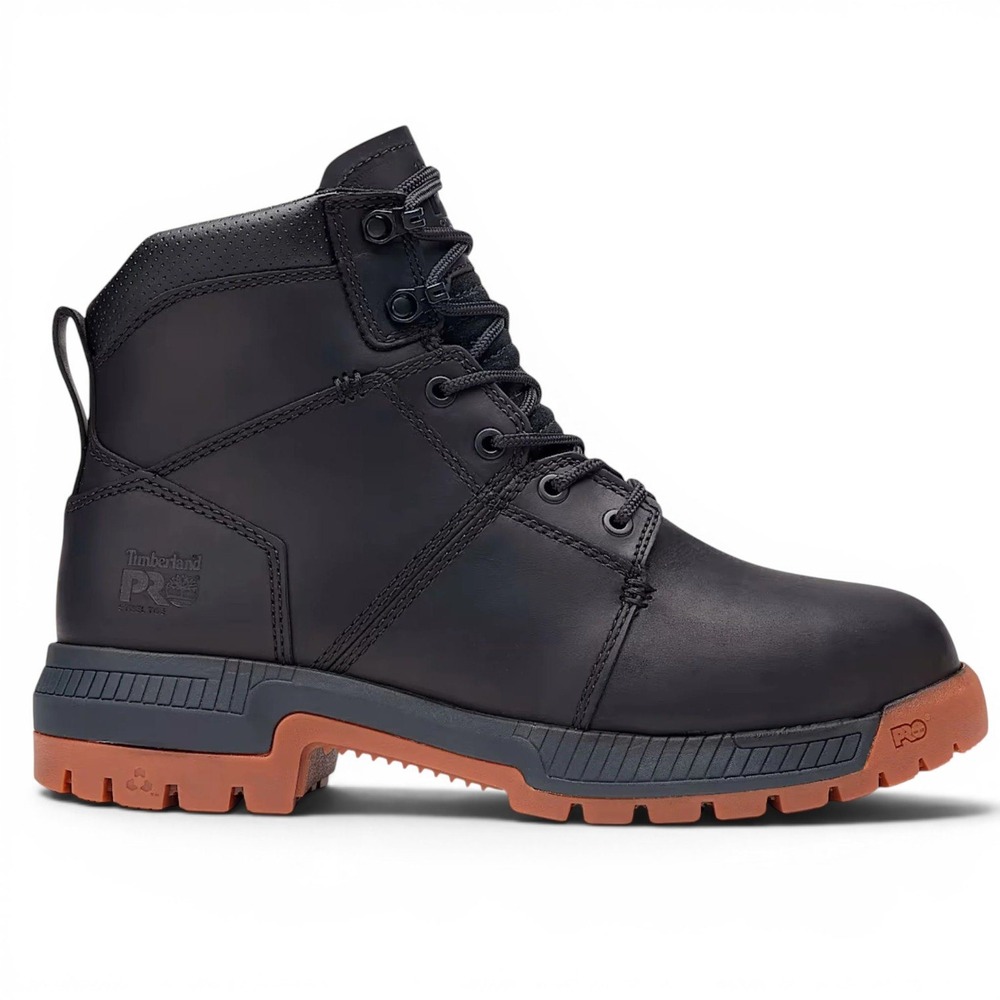 Timberland PRO Montauk Work Boots Mens 13 Black Soft Toe Full Grain Leather NEW